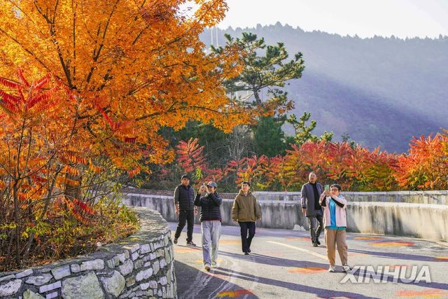 중국 허베이성의 관광객들