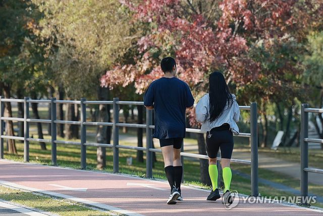 따뜻한 오후, 달리기 좋은 날씨