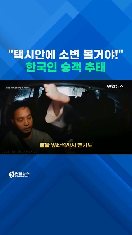 [쇼츠] "급해!" 생수병 찾더니 소변을?…한국인 택시 승객 추태 - 2