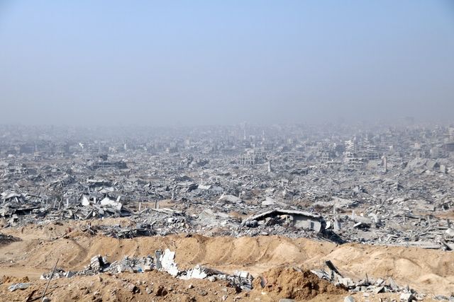 폐허로 변한 가자시티