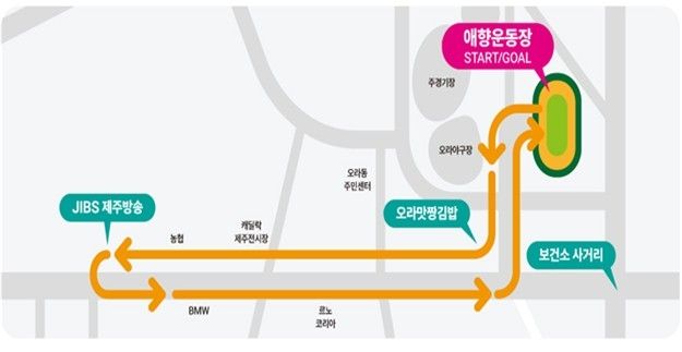 차 없는 거리 걷기 행사 구간