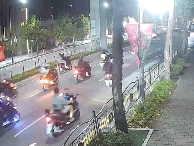 대구 동구 CCTV 영상에 촬영된 폭주족