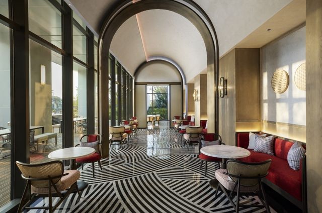 힐튼 상하이 벨프리 플라자 보야지 로비 라운지 [힐튼호텔 제공]