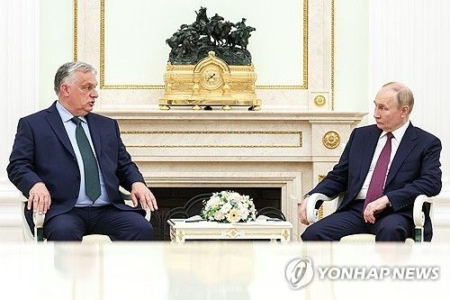 오르반 헝가리 총리와 푸틴 러시아 대통령