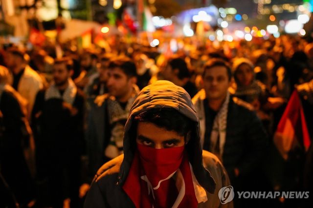 튀르키예 이스탄불에서 열린 반(反)이스라엘 시위