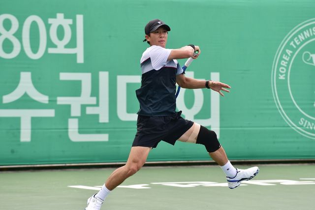홍성찬의 경기 모습. 