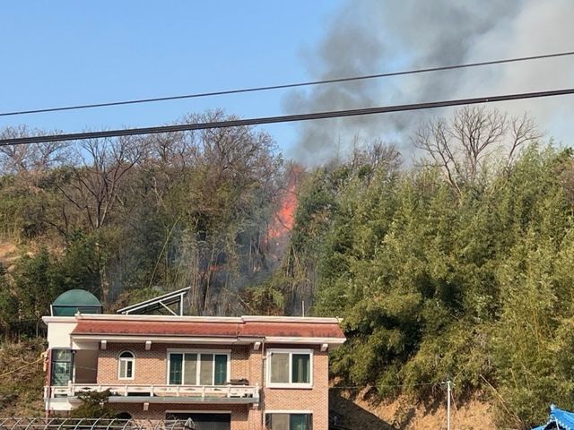 산불로 번진 양양 주택 화재