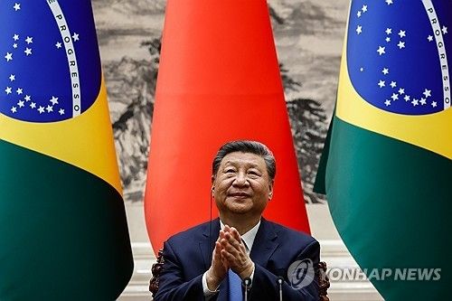 지난 5월 베이징에서 열린 중국·브라질 정상 기자회견 당시 시진핑 중국 국가주석