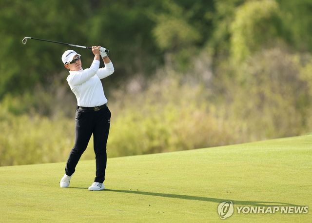 5월 US여자오픈 때 신지애의 경기 모습