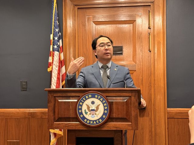 취임 1년 맞아 기자간담회 연 앤디 김 상원의원 