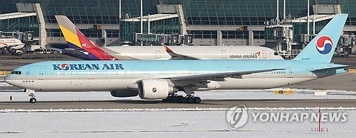 대한항공과 아시아나 항공 여객기