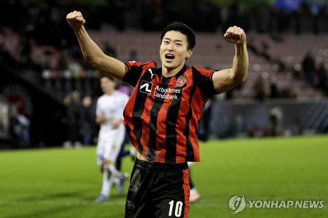 득점 후 기뻐하는 조규성