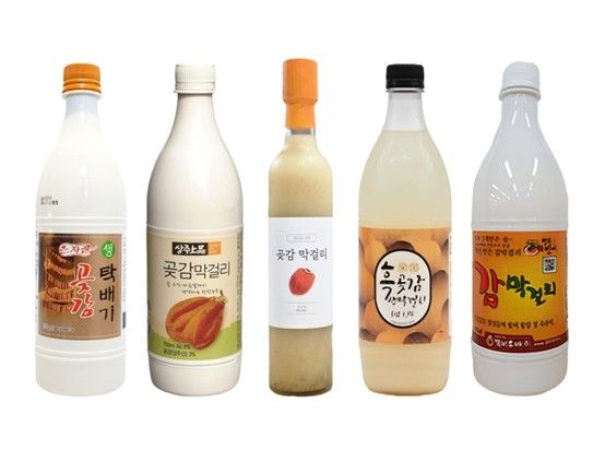 감으로 만든 탁주