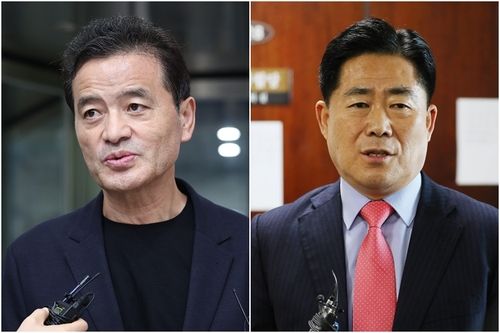 임종성 전 민주당 의원(왼쪽)과 김규환 전 미래통합당 의원