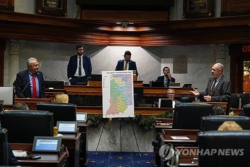 선거구 재획정안 관련 인디애나 주 상원의 회의