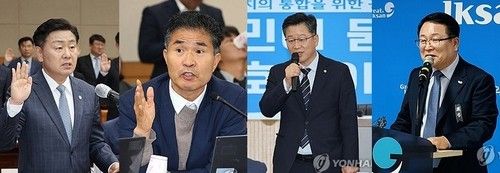 왼쪽부터 김관영, 이원택, 안호영, 정헌율