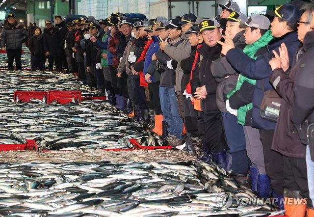부산공동어시장 새해 첫 경매