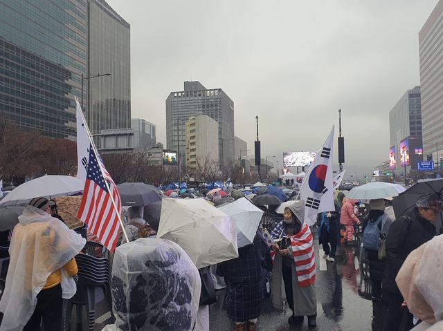 13일 광화문 대국본 집회 현장