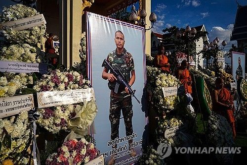 캄보디아와 교전 중 숨진 태국 군인 화장식