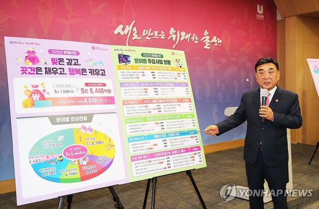 2026년 본예산안 설명하는 울산시장