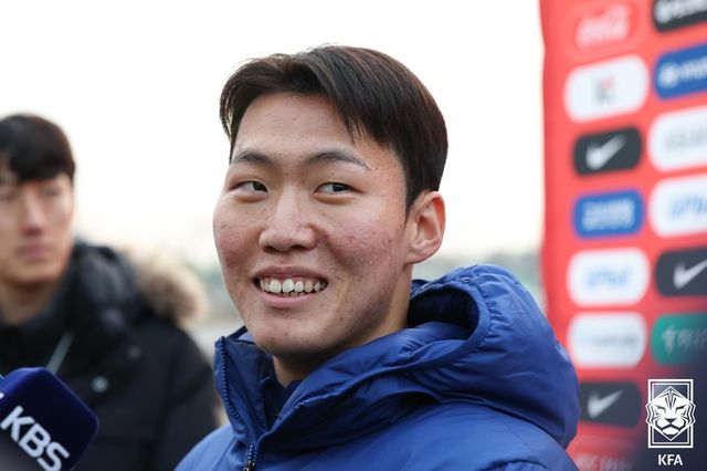 U-23 축구대표팀 소집 훈련에 참가한 전북 강상윤.