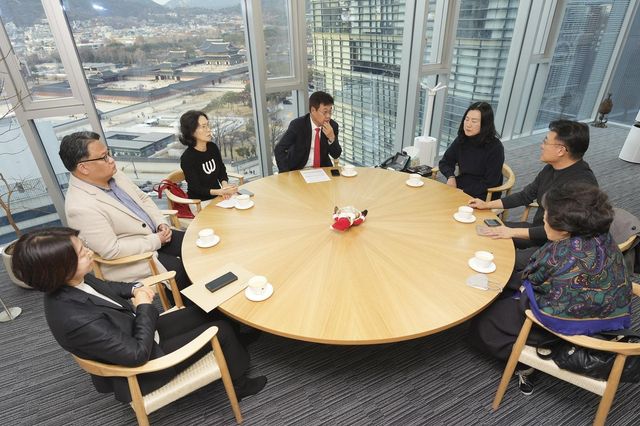 5개교 교장단과 만난 정문헌 구청장