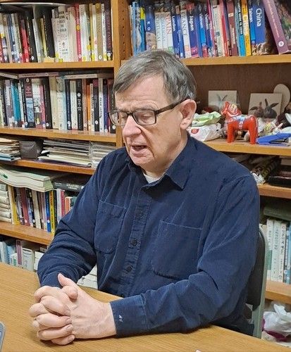 연합뉴스와 [삶] 인터뷰 중인 란코프 교수