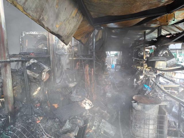 원주 건설기계 수리점 화재