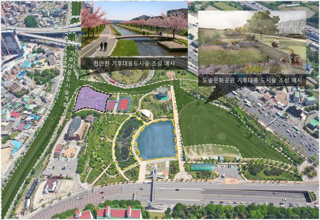 기후대응 도시숲 조성 구상도