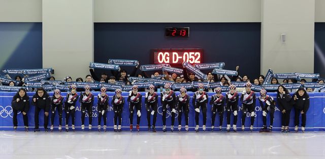 팬 초청 오픈 트레이닝 행사 개최한 쇼트트랙 대표팀 