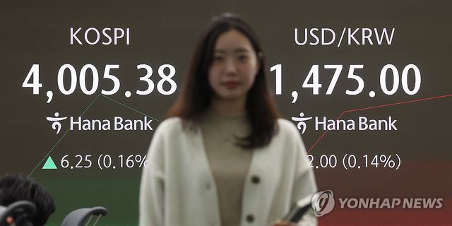 코스피, '4천피' 회복하며 상승 출발