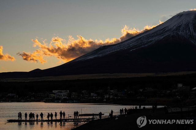 일본 후지산 야마나카 호수