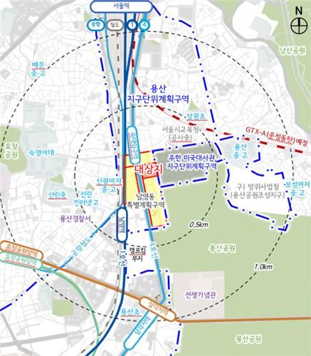 남영동 31-1번지, 남영동4-2구역 위치도