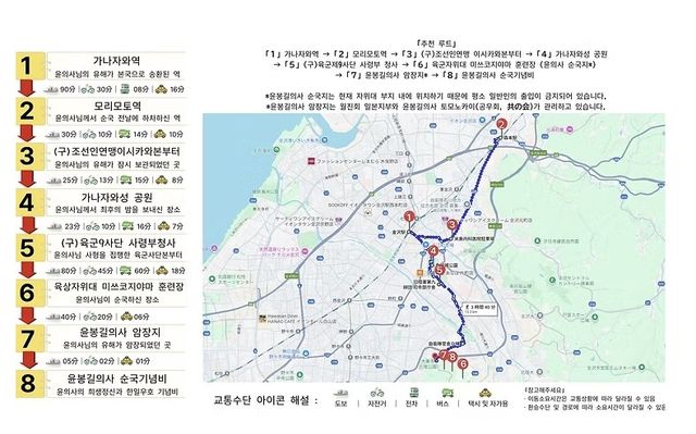 윤봉길 의사 발자취 투어 인 가나자와
