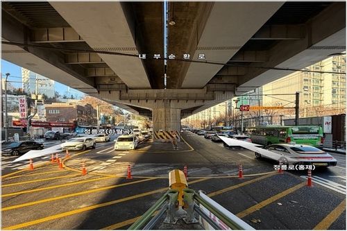 내부순환로로 인해 단절된 정릉로