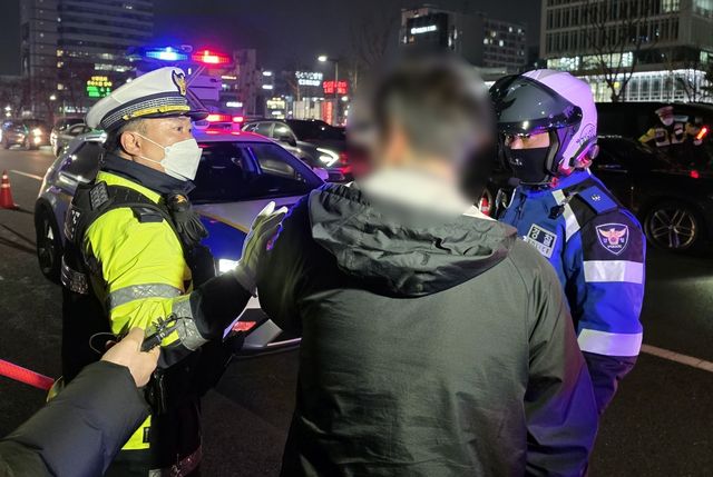 음주단속에 적발된 A씨