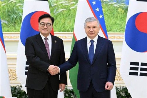 우원식 국회의장, 미르지요예프 우즈베키스탄 대통령 예방