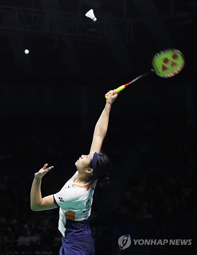 코리아오픈 결승 경기하는 안세영