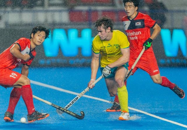 한국과 호주의 경기 모습. 