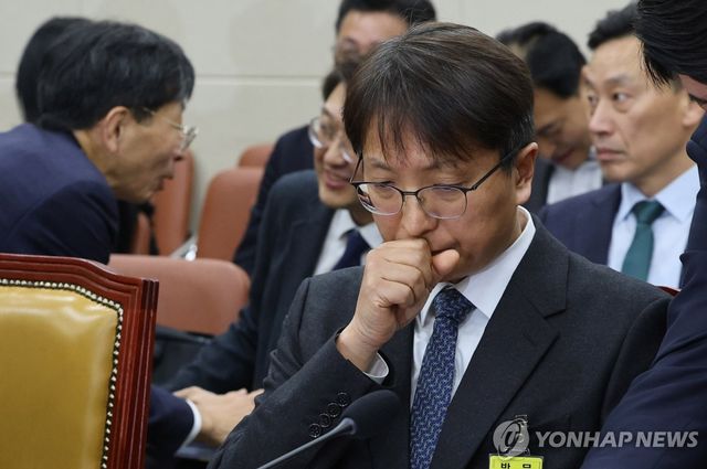 국회 과방위 전체회의 참석한 박대준 쿠팡 대표