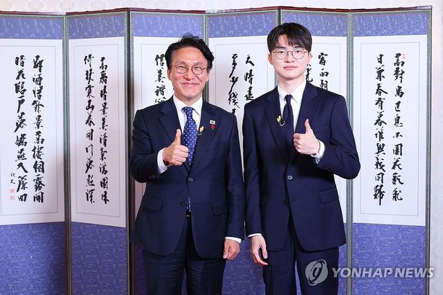 페이커 만난 김민석 국무총리