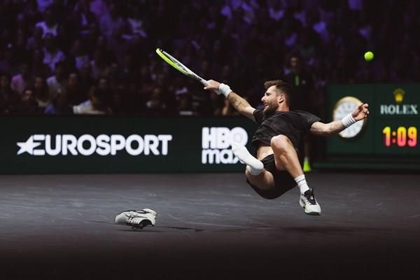 ITF 올해의 사진 2위에 오른 무테의 경기 모습. 