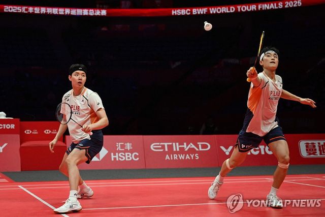 남자복식 서승재-김원호(좌측부터) 