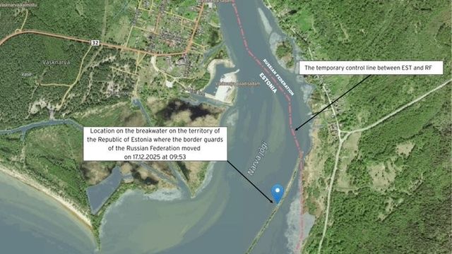 에스토니아 외무부가 공개한 러 경비대원 침범 위치