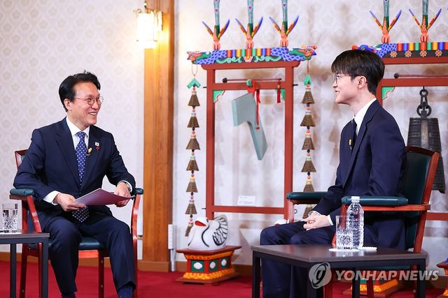 페이커 만난 김민석 국무총리