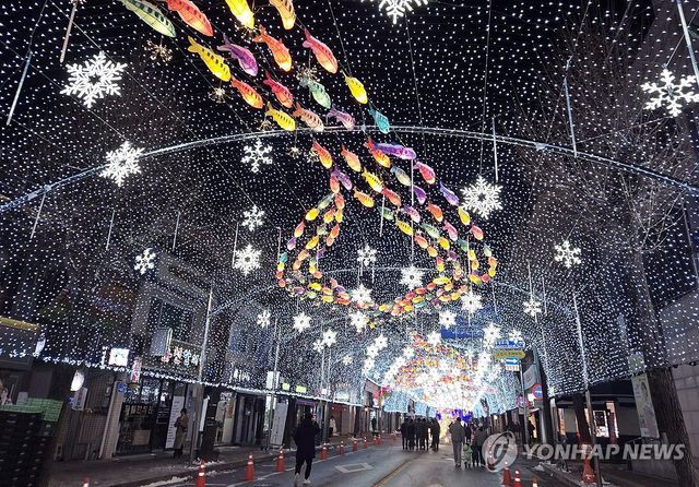 화천산천어축제 서막 선등거리 점등