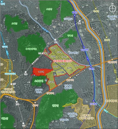 장위 재정비촉진지구 위치도