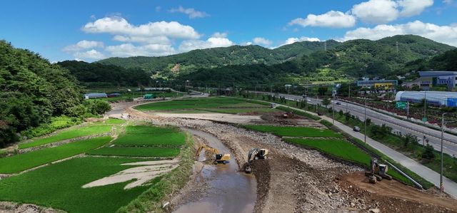 산청 집중호우 복구현장