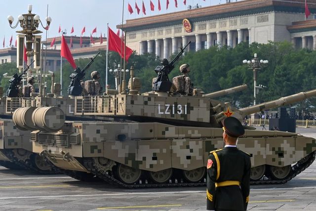 중국 전승절 80주년 톈안먼 광장 열병식 탱크. 2025.9.3