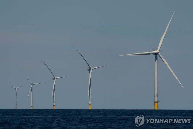 미국 매사추세츠주 해안에 설치된 풍력발전소